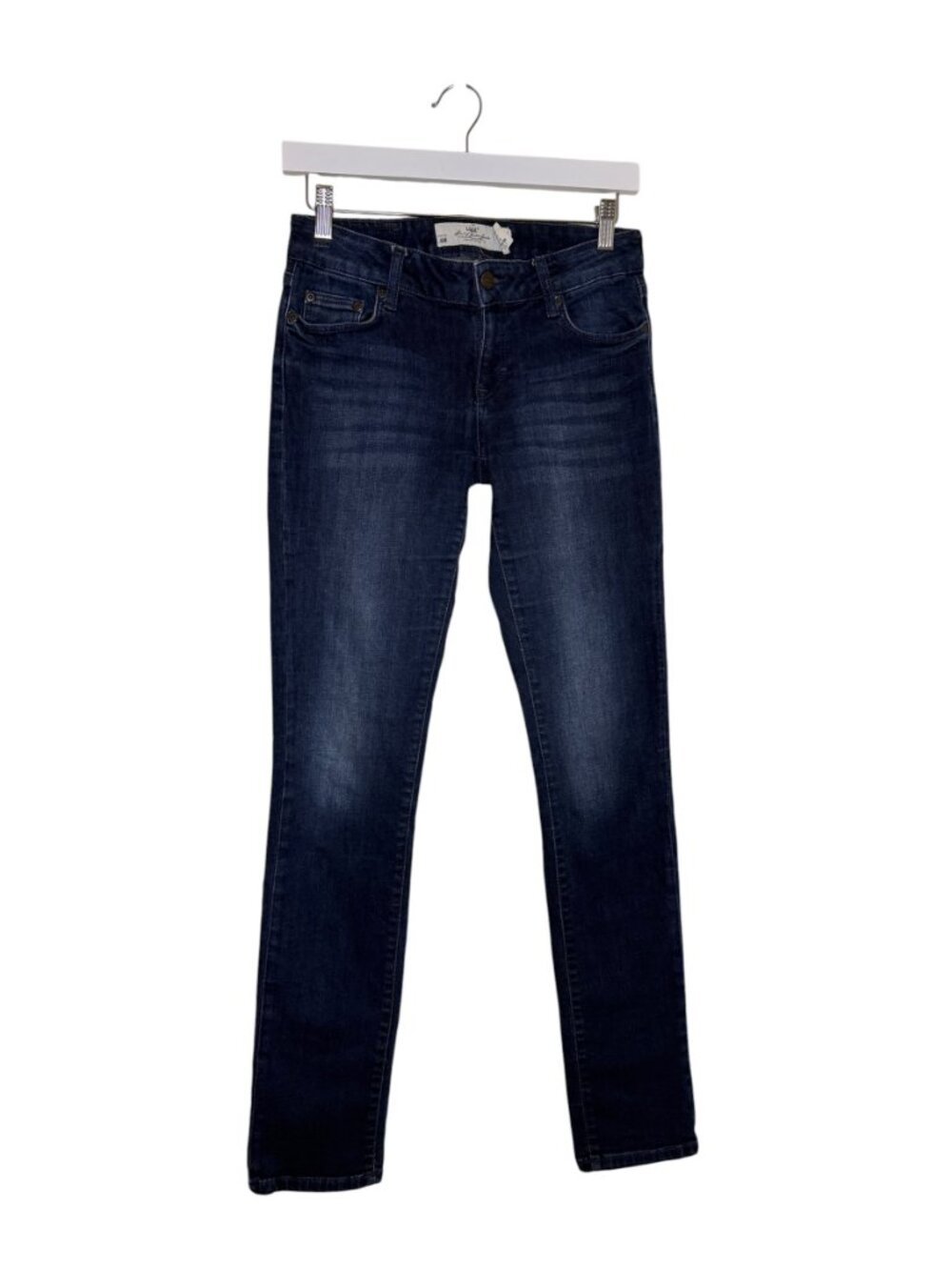 H&M LOGG Skinny Jeans Low Rise Pants Women Dark Blue Rinse 27